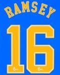 2021-22 Rangers(Glasgow) Home/Away Shirt RAMSEY#16 Official Player Issue Size Name Number Set