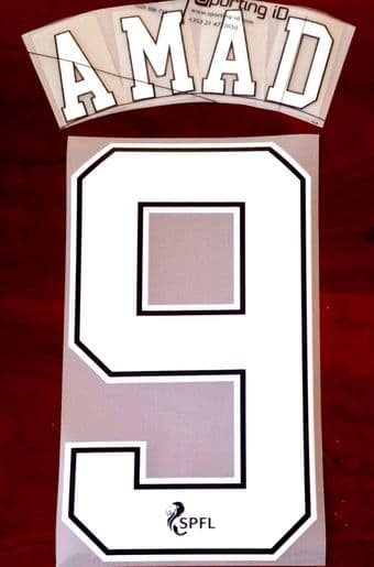 2021-22 Rangers(Glasgow) Third Shirt AMAD#9 Official Player Issue Size Name Number Set