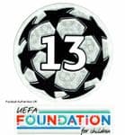 2021-22 Real Madrid UCL STARBALL BOH 13 & UEFA FOUNDATION Official Player Issue Size Badge Patch Set