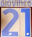 2021-22 Sampdoria Away Shirt GIOVINCO#21 Official Player Issue Size Name Number Set