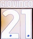 2021-22 Sampdoria Home Shirt GIOVINCO#21 Official Player Issue Size Name Number Set