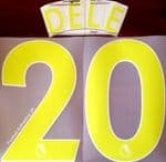 2021-22 Tottenham Hotspur Away Shirt DELE#20 Official Football Name Number Set