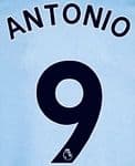 2021-22 West Ham United Away Shirt ANTONIO#9 Official Player Issue Size Name Number Set