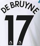 2021-23 Manchester City Away/Third Shirt DE BRUYNE#17 Official Football Name Number Set