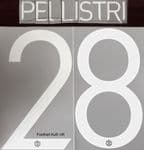 2021-23 Manchester United UCL & FA CUP Home/Away Shirt PELLISTRI#28 Official Name Number Set