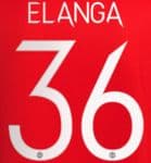 2021-23 Manchester United UCL & FA CUP Home Shirt ELANGA#36 Official Player Issue Name Number Set