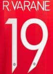 2021-23 Manchester United UCL & FA CUP Home Shirt R.VARANE#19 Official Player Issue Name Number Set