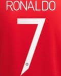 2021-23 Manchester United UCL & FA CUP Home Shirt RONALDO#7 Official Player Issue Name Number Set