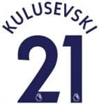 2021-23 Tottenham Hotspur Home/Third Shirt KULUSEVSKI#21 Official Player Issue Size Name Number Set