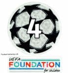 2021-24 Ajax**UCL STARBALL BOH 4 & UEFA FOUNDATION**Official Player Issue Size Badge Patch Set