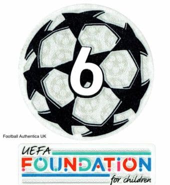 2021-24 FC Bayern**UCL STARBALL BOH 6 & UEFA FOUNDATION**Official Player Issue Size Badge Patch Set