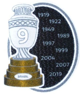 2021 Brazil**Copa America Winners Badge Of Honour 9**Official Player Issue Size Football Badge Patch
