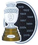 2021 Brazil**Copa America Winners Badge Of Honour 9**Official Player Issue Size Football Badge Patch