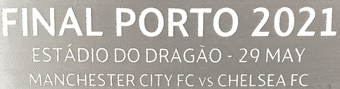 2021 Chelsea**UCL FINAL PORTO**Match Day Transfer Details Football Logo