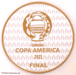 2021 Copa America Final**Brazil vs Argentina**Official Player Issue Size Football Soccer Badge Patch