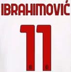 2022-23 AC Milan Away Shirt IBRAHIMOVIC#11 Official Player Issue Size Name Number Set