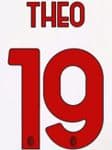 2022-23 AC Milan Away Shirt THEO#19 Official Player Issue Size Name Number Set