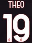 2022-23 AC Milan Home Shirt THEO#19 Official Stilscreen Name Number Set