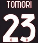 2022-23 AC Milan Home Shirt TOMORI#23 Official Stilscreen Name Number Set