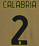 2022-23 AC Milan Third Shirt CALABRIA#2 Official Player Issue Size Name Number Set