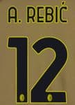 2022-23 AC Milan Third Shirt REBIC#12 Official Player Issue Size Name Number Set