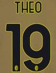 2022-23 AC Milan Third Shirt THEO#19 Official Player Issue Size Name Number Set