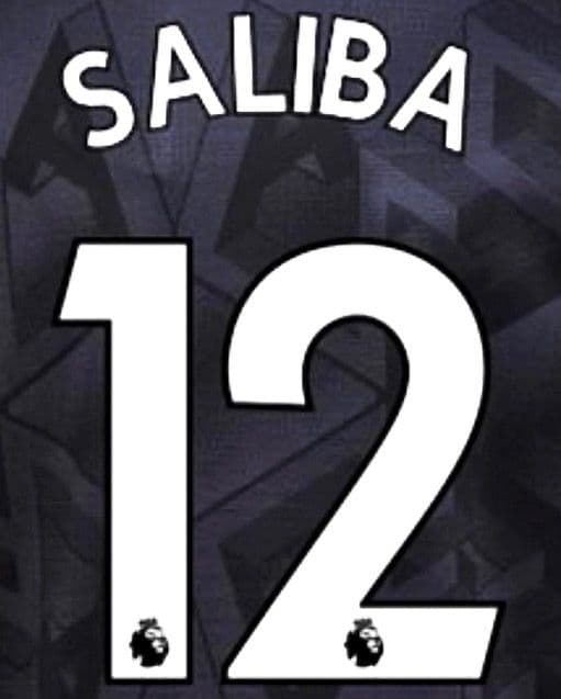 202223 Arsenal Home/Away Shirt SALIBA 12 Official Player Issue Size