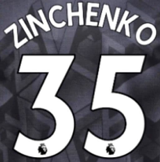 2022-23 Arsenal Home/Away Shirt ZINCHENKO 35 Official Player Issue