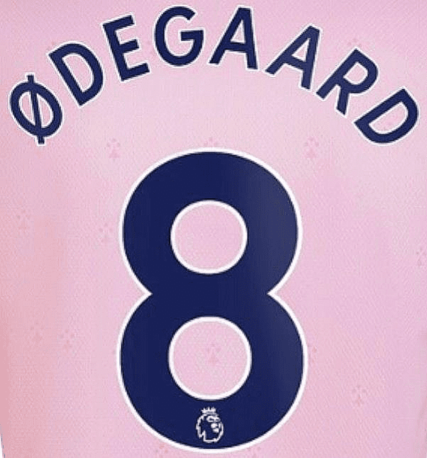 Flocage Odegaard #8 - Arsenal Third 2025/2026 - Version Coupe Homme