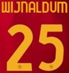 2022-23 AS Roma WIJNALDUM#25 Home Shirt Official Player Issue Size Name Number Set