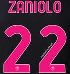 2022-23 AS Roma ZANIOLO#22 Third Shirt Official Player Issue Size Name Number Set