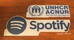 2022-23 Barcelona UNHCR ACNUR & SPOTIFY Away Shirt Official Player Issue Football Sponsor Logo Set