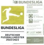 2022-23 Bayern Munich BUNDESLIGA CHAMPIONS Official Player Issue Size Football Soccer Badge Patch