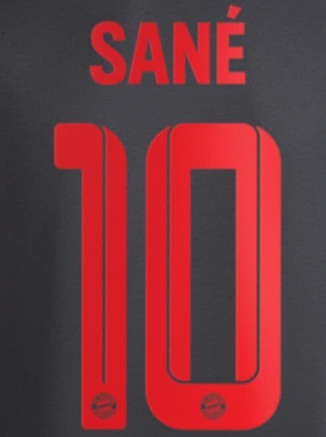 2022-23 Bayern Munich UCL Third Shirt SANE 10 Official Avery Dennison ...