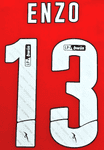 2022-23 Benfica LIGA BWIN Home Shirt ENZO#13 Official Player Issue Size Name Number Set