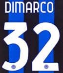 2022-23 Inter Milan DI MARCO#32 Home Shirt Official Player Issue Size Name Number Set