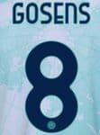 2022-23 Inter Milan GOSENS#8 Away Shirt Official Player Issue Size Name Number Set