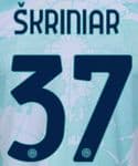 2022-23 Inter Milan SKRINIAR#37 Away Shirt Official Player Issue Size Name Number Set