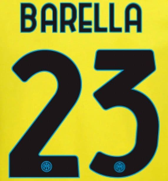 2022-23 Inter Milan Third Shirt BARELLA 23 Official Player Issue Size ...
