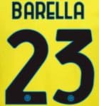 2022-23 Inter Milan Third Shirt BARELLA#23 Official Player Issue Size Name Number Set