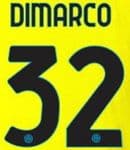 2022-23 Inter Milan Third Shirt DI MARCO#32 Official Player Issue Size Name Number Set