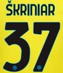 2022-23 Inter Milan Third Shirt SKRINIAR#37 Official Player Issue Size Name Number Set