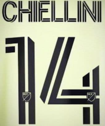 2022/23 LAFC Los Angeles MLS Away Shirt CHIELLINI#14 Official Player Issue Match Name Number Set