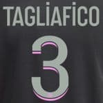 2022-23 Olympique Lyonnais**Lyon**TAGLIAFICO#3 Third Shirt Official Player Issue Name Number Set
