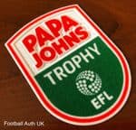 2022-23 Papa Johns**EFL TROPHY**Official Player Issue Size Football Soccer Badge Patch