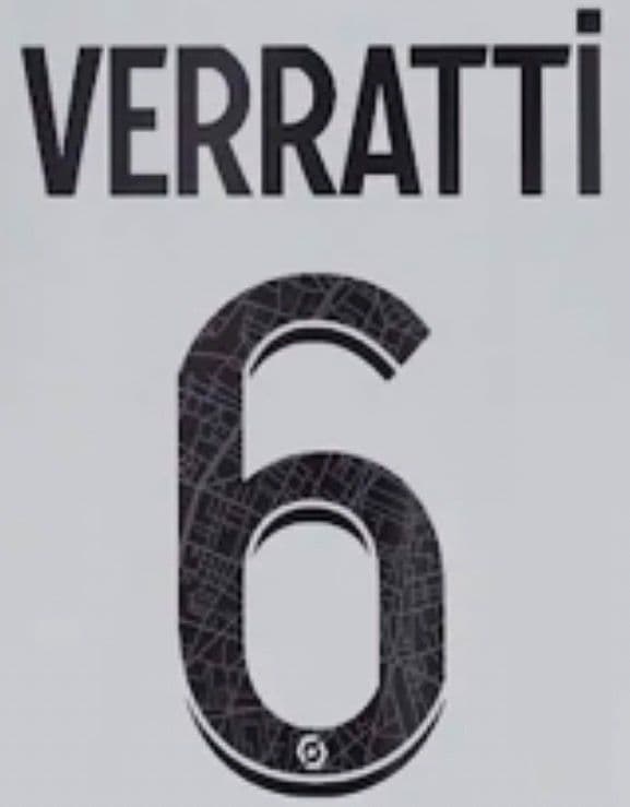 Flocage Officiel - Paris Saint-Germain, Verratti, 2022/2023, Away, Noi