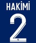 2022-23 PSG Paris LIGUE 1 Home Shirt HAKIMI#2 Official Player Issue Size Name Number Set