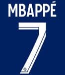 2022-23 PSG Paris LIGUE 1 Home Shirt MBAPPE#7 Official Player Issue Size Name Number Set
