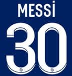 2022-23 PSG Paris LIGUE 1 Home Shirt MESSI#30 Official Player Issue Size Name Number Set