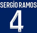 2022-23 PSG Paris LIGUE 1 Home Shirt SERGIO RAMOS#4 Official Player Issue Size Name Number Set